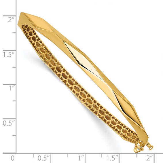 Leslie's 14K Polished Fancy Hinged Bangle