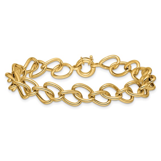 Leslie's 14K Polished Fancy Link Bracelet