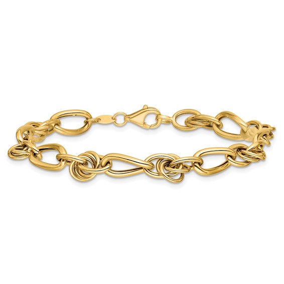 Leslie's 14K Polished Fancy Link Bracelet
