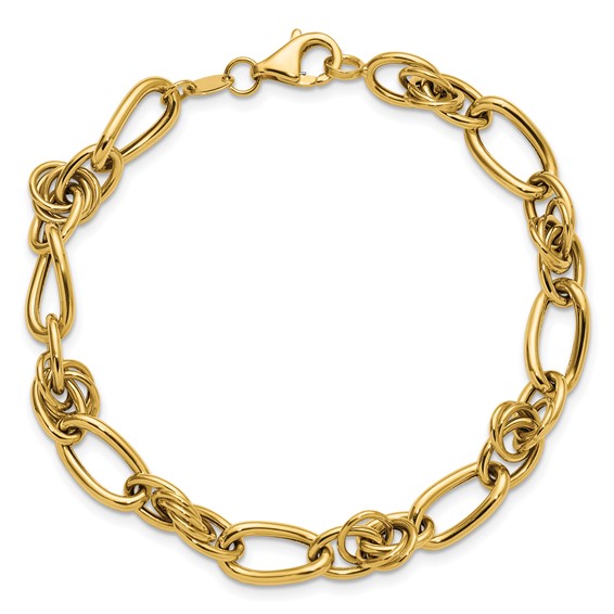 Leslie's 14K Polished Fancy Link Bracelet