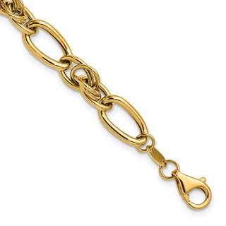 Leslie's 14K Polished Fancy Link Bracelet