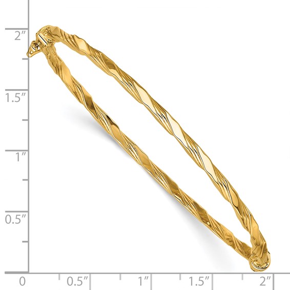 Leslie's 14K Polished Twisted Hinged Bangle