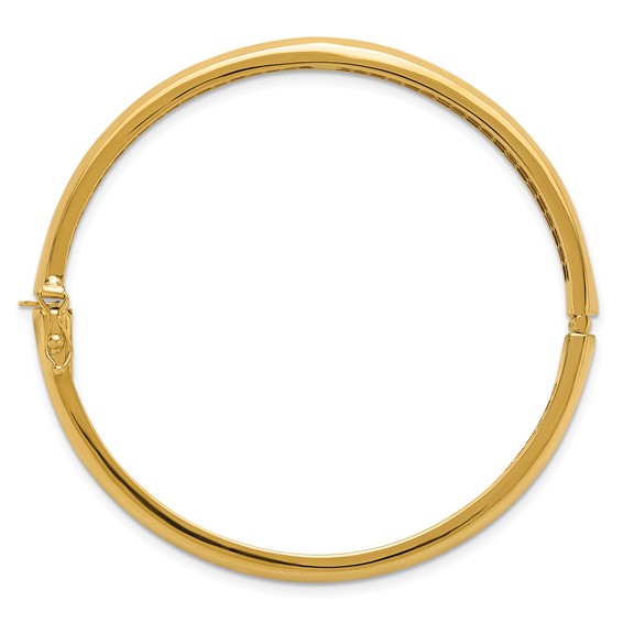 Leslie's 14K Polished Hollow Hinged Bangle