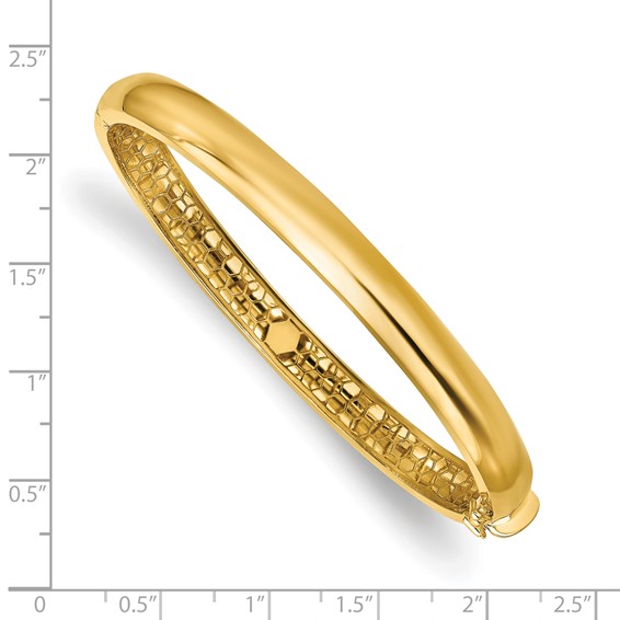 Leslie's 14K Polished Hollow Hinged Bangle
