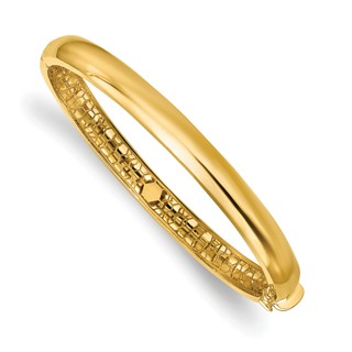 Leslie's 14K Polished Hollow Hinged Bangle