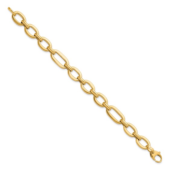 Leslie's 14K Polished 7in Fancy Link Bracelet