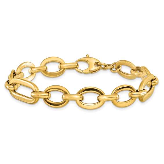 Leslie's 14K Polished 7in Fancy Link Bracelet
