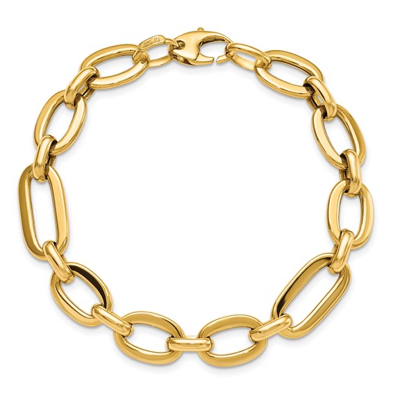 Leslie's 14K Polished 7in Fancy Link Bracelet