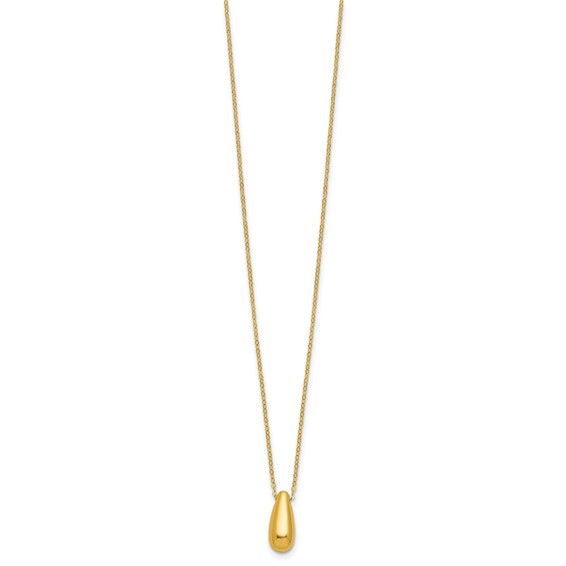 Leslie's 14K Polished Teardrop Necklace