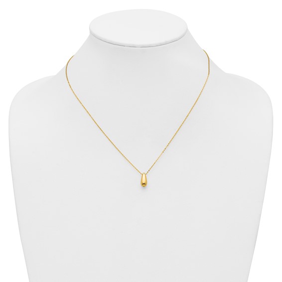 Leslie's 14K Polished Teardrop Necklace