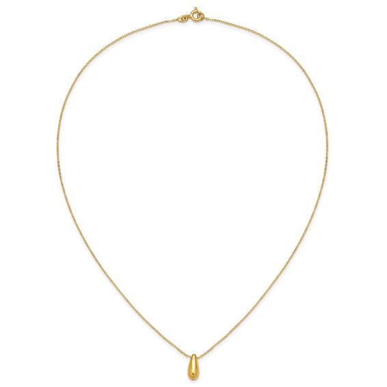 Leslie's 14K Polished Teardrop Necklace
