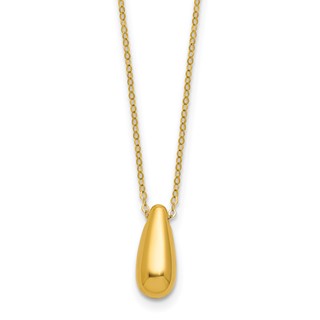 Leslie's 14K Polished Teardrop Necklace