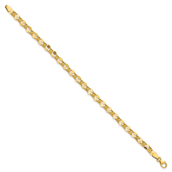 Leslie's 14K Polished and Diamond-cut Beaded Fancy Bracelet
