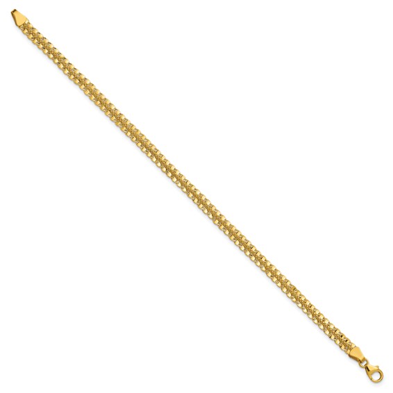 Leslie's 14K Polished and Textured Fancy Bracelet