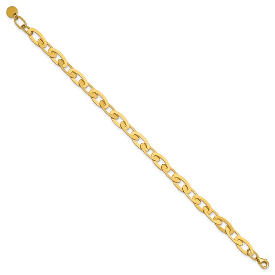 Leslie's 14K Polished Fancy Oval Link Bracelet