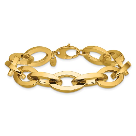 Leslie's 14K Polished Fancy Link Bracelet