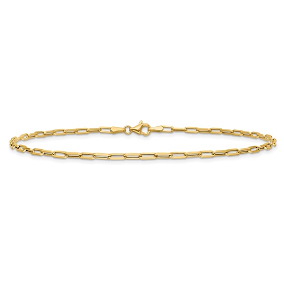 Leslie's 14K Polished Paperclip Anklet