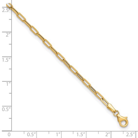 Leslie's 14K Polished Paperclip Anklet