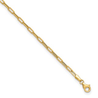 Leslie's 14K Polished Paperclip Anklet