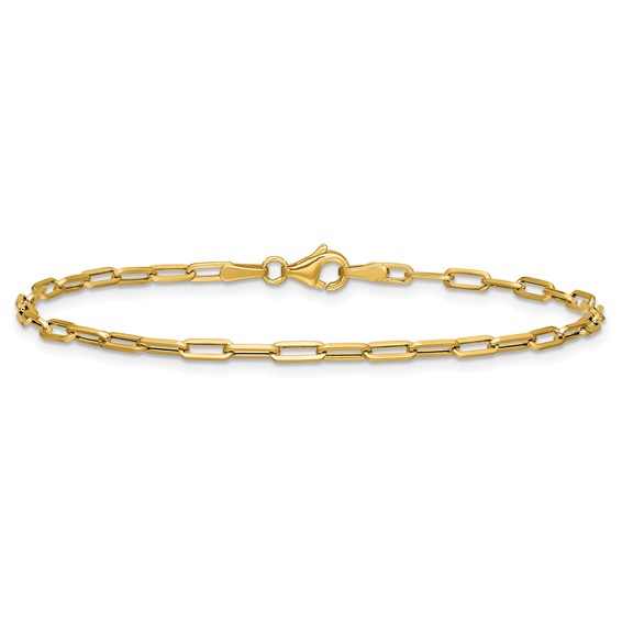 Leslie's 14K Polished Paperclip Bracelet