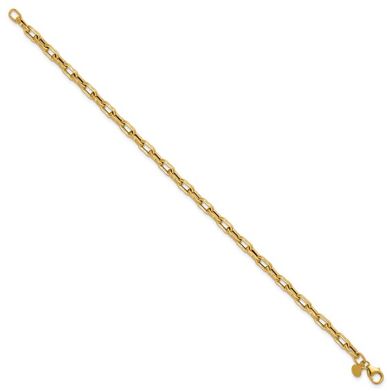 Leslie's 14K Polished Textured Fancy Link Bracelet