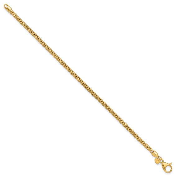 Leslie's 14K Polished and Textured Fancy Link Bracelet