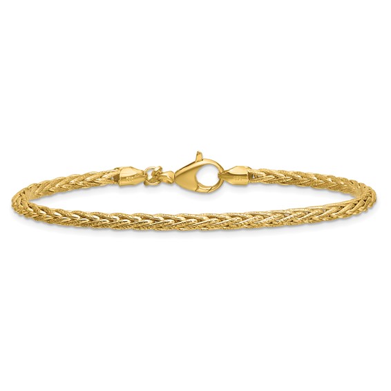 Leslie's 14K Polished and Textured Fancy Link Bracelet