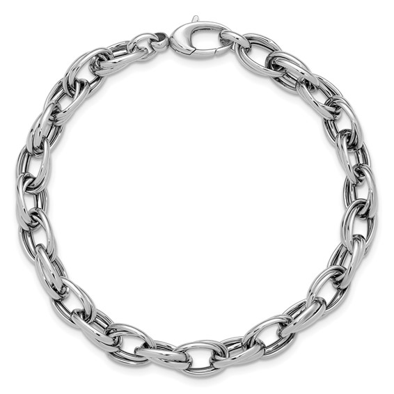 Leslie's 14K White Gold Polished Fancy Link Bracelet