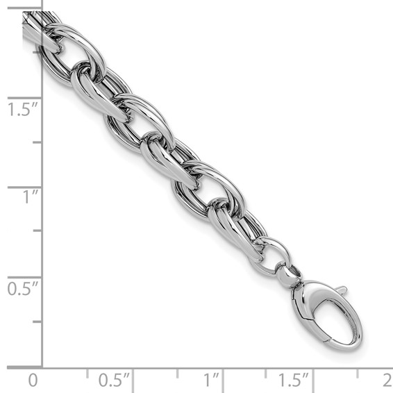 Leslie's 14K White Gold Polished Fancy Link Bracelet