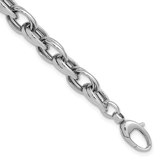 Leslie's 14K White Gold Polished Fancy Link Bracelet