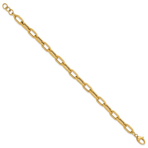 Leslie's 14K Polished Fancy Link with .5in ext. Bracelet