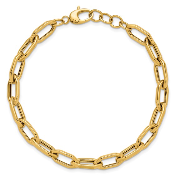 Leslie's 14K Polished Fancy Link with .5in ext. Bracelet