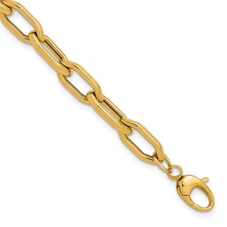 Leslie's 14K Polished Fancy Link with .5in ext. Bracelet
