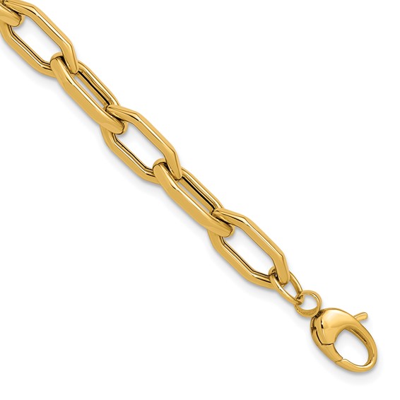 Leslie's 14K Polished Fancy Link with .5in ext. Bracelet