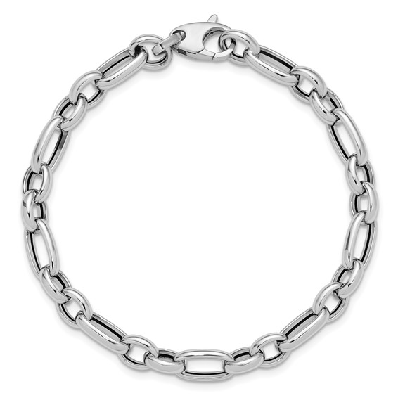 Leslie's 14K White Gold Polished Fancy Link Bracelet