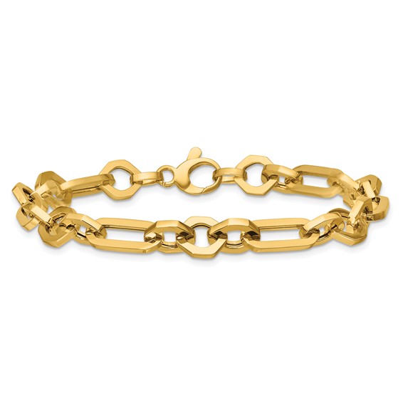 Leslie's 14K Polished Fancy Link Bracelet