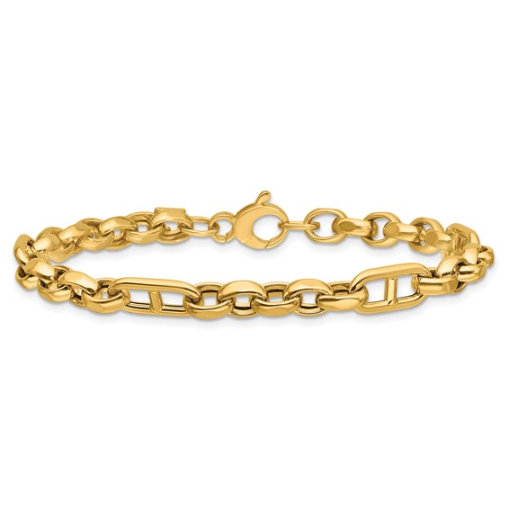 Leslie's 14K Polished Fancy Link Bracelet