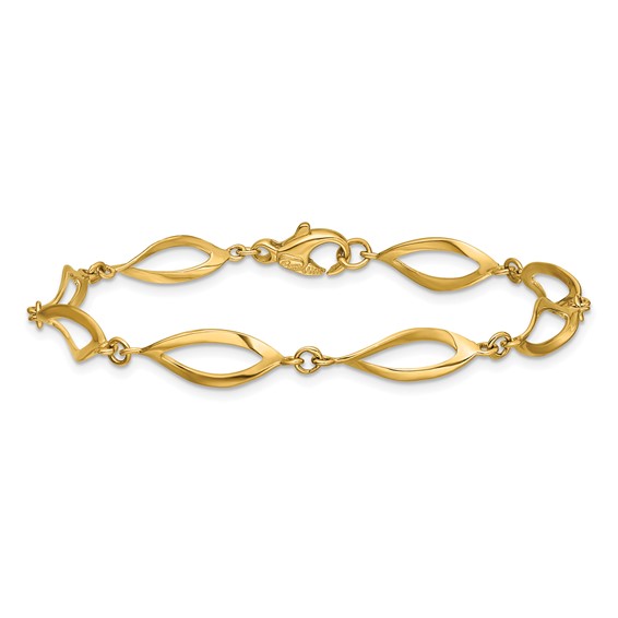 Leslie's 14K Polished Fancy Link Bracelet