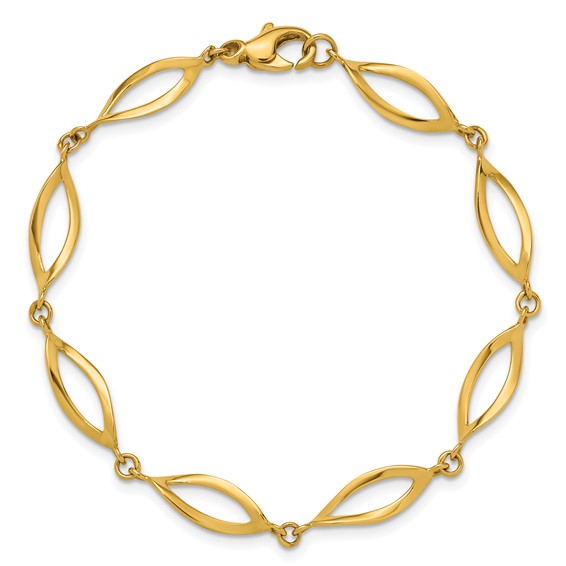 Leslie's 14K Polished Fancy Link Bracelet