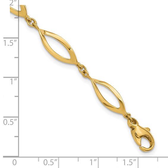 Leslie's 14K Polished Fancy Link Bracelet