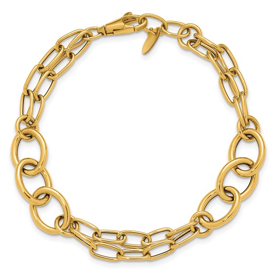 Leslie's 14K Polished Fancy 2-strand Link Bracelet