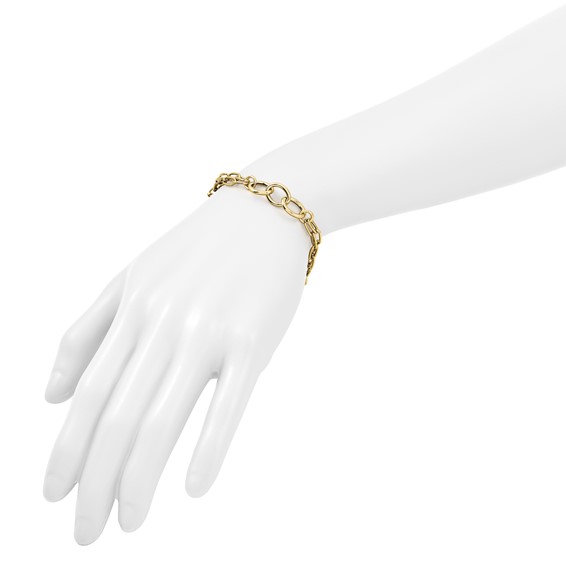 Leslie's 14K Polished Fancy 2-strand Link Bracelet