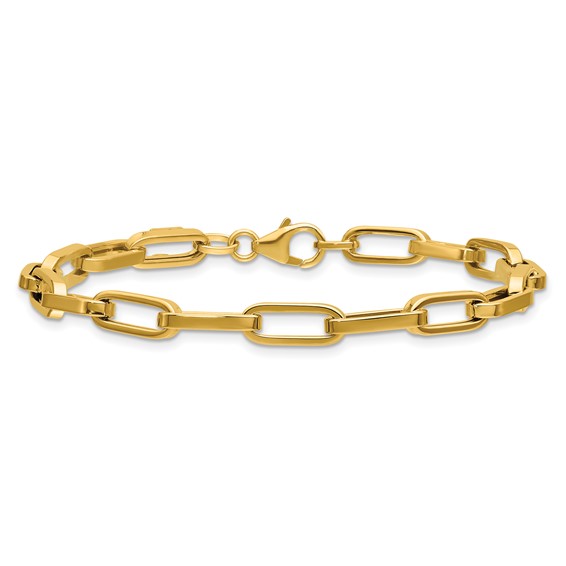 Leslie's 14K Polished Fancy Paperclip Bracelet