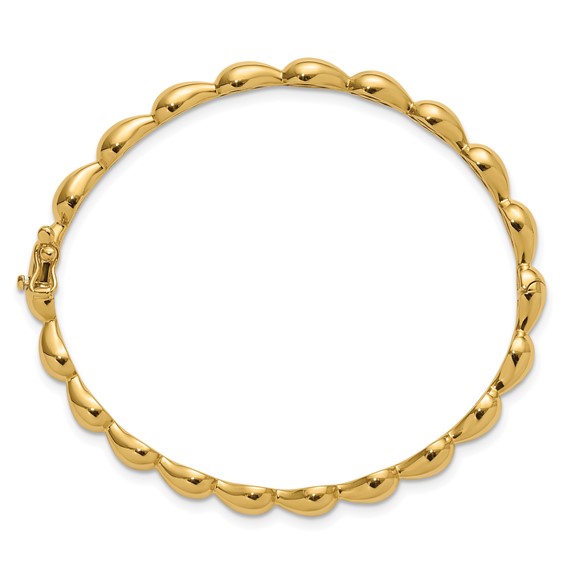 Leslie's 14K Polished Fancy Hinged Bangle