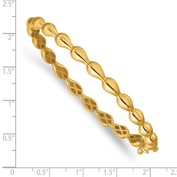 Leslie's 14K Polished Fancy Hinged Bangle
