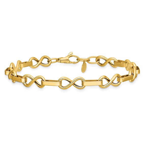 Leslie's 14K Polished Infinity Link Bracelet