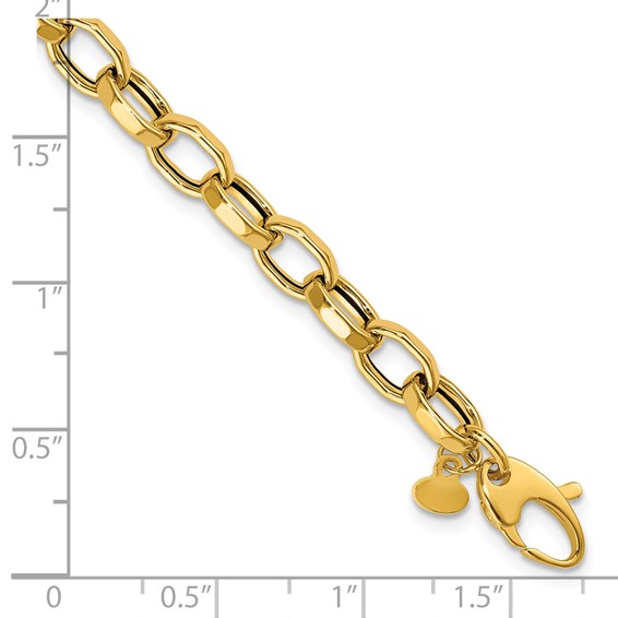 Leslie's 14K Polished Fancy Link Bracelet