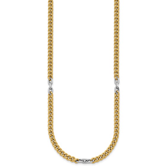 Leslie's 14K Two-tone Polished Link Necklace