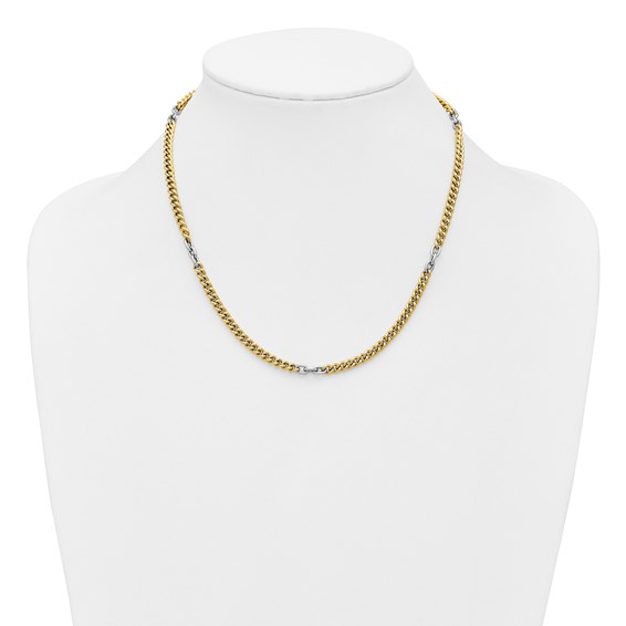 Leslie's 14K Two-tone Polished Link Necklace