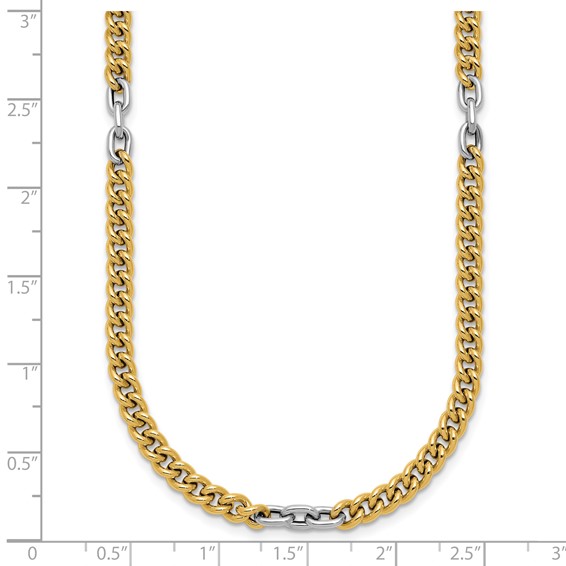 Leslie's 14K Two-tone Polished Link Necklace
